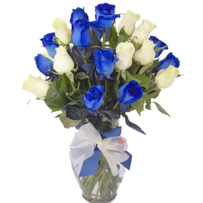 Florero de Rosas Azules (Elige color) Florero de Rosas Azules (Elige color)